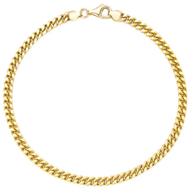 18K Yellow Gold AU750 Cuban Chains Gold Chain Necklace Women and Men Chain Bracelet Set 18K Gold 16''18'' 20'' Italy Jewelry