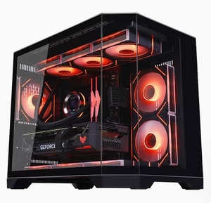 SNOWMAN CS090 kualitas tinggi Logo kustom desain baru casing PC game Desktop Menara sedang dengan panel kaca tiga sisi MATX dalam stok - Product Image 5