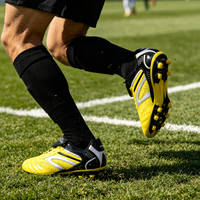 Sepatu Sepak Bola Latihan Luar Ruangan Custom Pabrik, Ukuran Besar, Paku Panjang, Chaussures De Football, Sepatu Pria