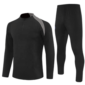 Nuove Tute da Calcio con Mezza Zip, Giacca in Poliestere all'Ingrosso, Tuta da Calcio Giovanile Confortevole, Morbida e Resistente, Abbigliamento da Riscaldamento - Product Image 1