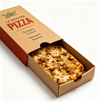 Boîte d'emballage pour pizza en bande longue personnalisable, vente en gros, conteneur écologique pour boulangerie artisanale