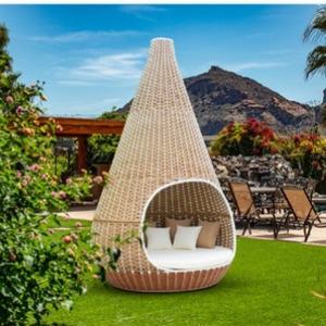 कस्टमाइज्ड रोंगयुएक्सुआन आधुनिक पे रतन आउटडोर फर्नीचर कुशन हजार लटकाए होटल विला के लिए हैममॉक बिस्तर - Product Image 4