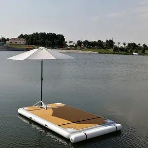 body pump kit fitness floating inflatable dock inflatable raft for water sports