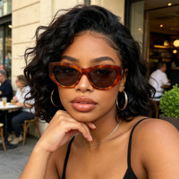 Gafas de Sol Cat-Eye Modernas y a la Moda, UV400, Ligeras, Duraderas, Versátiles, para Uso Diario en Exteriores, Unisex, de Acetato de Lujo