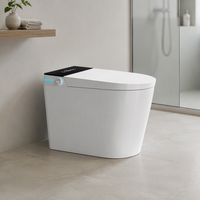 WC intelligent en céramique et ABS, design moderne, à fixation au sol, avec siège chauffant, toilettes automatiques intelligentes pour usage domestique