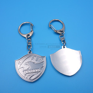 Custom Zinc Alloy <b>Anime</b> <b>Keychain</b> Bright Nickel Plated 40x40mm Logo Pendant For Gifts And Accessories - Product Image 2