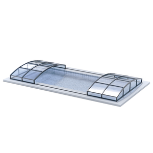 Couverture de <span class=keywords><strong>piscine</strong></span> en aluminium rétractable et étanche Solution d'ombrage coulissante pour villa résidentielle Patio de jardin - Product Image 2