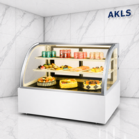 Vitrine Réfrigérée pour Gâteaux 700L, Monotempérature, Refroidissement par Air, Éclairage LED, Vitrine Commerciale pour Boulangerie, Économe en Énergie