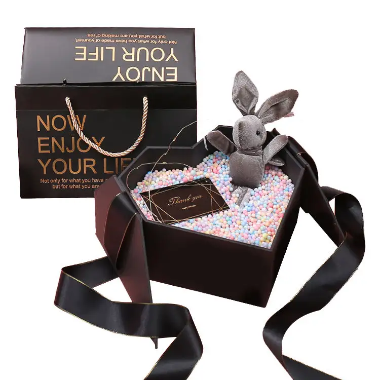 Pop Design Creative Heart Shape Valentine Wedding Box Gift Packaging Rose Flowers gift luxury heart shape flower box with ribbon