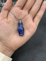 Collier Pendentif en Forme de Vase en Cristal de Jade et Pierre Naturelle, pour Huile Essentielle et Aromathérapie, Chaîne Argentée, Vente en Gros Usine