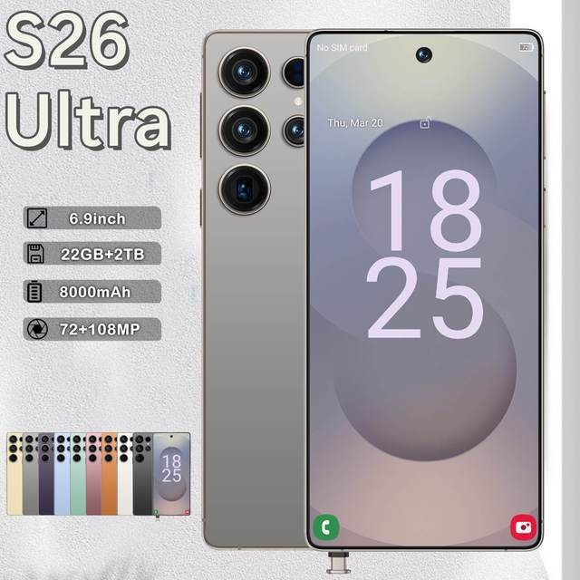 Quick Response Global Version S26 Ultra Android 22GB+2TB Smartphone Dual Card 5G S25 Ultra Smart Big Screen Gaming Mobile Phones