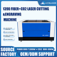 Machine de découpe laser CO2 à fibre refroidie par air JPT 1200W 1390 avec contrôle Ruida et moteur servo Leadshine pour la découpe de métaux