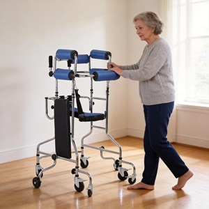 Standing <b>Frame</b> <b>Walker</b> With Wheels Height Adjustable For Adults And Elderly Mobility Aid - Product Image 1