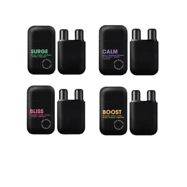 Dual-Hole Customizable Logo Nasal Inhaler Tube Flip Top Cap Refreshing Energizing Stick Cotton Core Plastic Bottles for