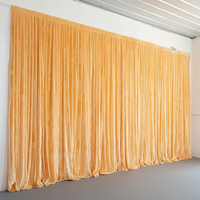 Tissu de fond de scène en velours doré rouge vin, absorbant la lumière, pour mariage, fiançailles, banquet et photographie