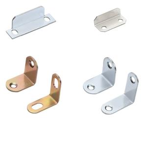 Connecteurs en fer galvanisé nickelé, fixations en tôle, angle droit, support d'étagère, connecteurs de verrouillage - Product Image 2