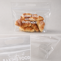 Bolsa Transparente con Cierre Hermético y Asa para Transporte, para Pan Tostado en Rodajas, Pan Composto, Empaque de Alimentos de Panadería y Suministro a Granel