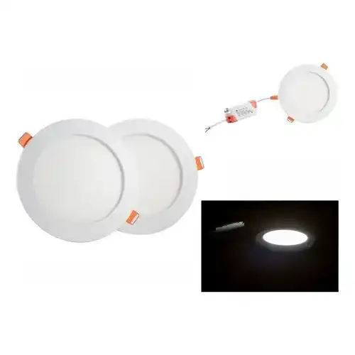 Modern 12W Recessed LED Lamp Adjustable White Spot Light for Office Hotel False Ceiling Aluminum Body 6000K Color Temperature