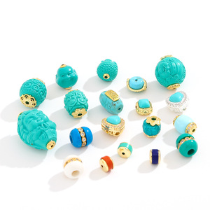 Cuentas de Buda Turquesa NANTONG, Formas Mixtas, Aleación, Accesorios para Hacer Joyería DIY - Product Image 5