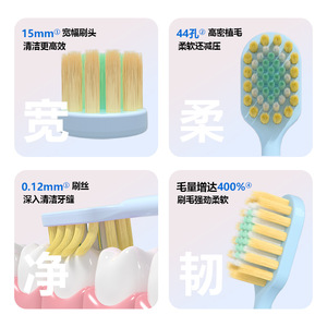 Sakura Adult Wide <b>Head</b> Soft Bristle <b>Toothbrush</b> For Gum Care Deep Cleaning 2 Pack - Product Image 2