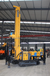 400m hydraulische waterputboorinstallatie, 10000N.m koppel, 28T hijskracht, rupsvoertuig boormachine met zware lier - Product Image 2