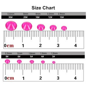 Oleeya Rhinestone en vidrio a granel Cristales traseros planos Rosa Naranja Azul Verde Neón Colores Cristales Diamantes de imitación sin Hotfix para bricolaje - Product Image 5