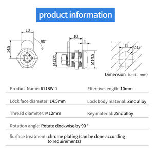 Hot bán nhỏ an ninh khóa xi lanh cho bán hàng tự động và trò chơi máy - Product Image 3