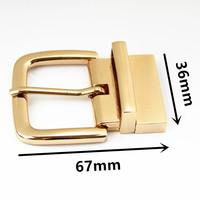 Boucle de ceinture à clip en alliage de zinc plaqué or pour ceinture en cuir 36 mm pour homme MX MX-239