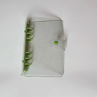Dossier à feuilles mobiles personnalisé pour carnet de notes A4 A5 A6 A7 Transparent à 6 anneaux en pvc