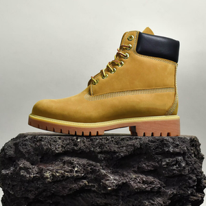 <span class=keywords><strong>Botas</strong></span> Clásicas Amarillas de Caña Alta, Impermeables, Antideslizantes y Resistentes al Desgaste, <span class=keywords><strong>Botas</strong></span> Retro Martin para Hombre y <span class=keywords><strong>Mujer</strong></span>, Zapatos de Senderismo Unisex - Product Image 4