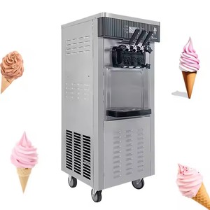 Machine <span class=keywords><strong>à</strong></span> glace molle commerciale verticale/de comptoir, 3 <span class=keywords><strong>saveurs</strong></span>, autonettoyante, automatique, haute productivité - Product Image 5