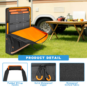 <b>Solar</b> Backpack <b>Foldable</b> <b>Solar</b> <b>Panel</b> Case Waterproof Storage Bag For Outdoor Camping Travel - Product Image 3