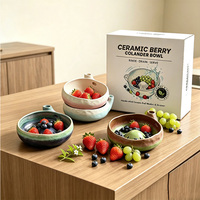 Moderne minimalistische keramische fruitschaal met gepersonaliseerd patroon, fruitspiraalschaal