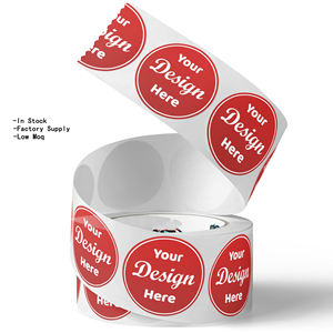 Vente en gros rouleau d'autocollant personnalisé vinyle adhésif étanche marque logo d'étanchéité rond entreprise logo autocollant étiquettes d'emballage alimentaire - Product Image 1