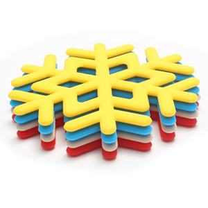 Sous-verres en silicone personnalisés en forme de flocon de neige, épaissis, antidérapants, résistants à la chaleur, antiadhésifs et décoratifs pour les tasses à eau - Product Image 4