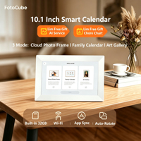 Calendrier numérique familial personnalisé avec écran tactile IPS 10,1 pouces 32 Go, Wi-Fi, horloge, planification et partage de photos