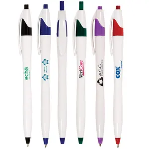 Pubblicità dart a sfera forma di penna Dardo di Plastica solido bianco LOGO personalizzato Fare Clic Su penna a sfera
