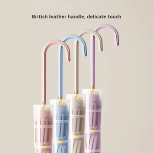 <span class=keywords><strong>Parapluie</strong></span> en pongé à <span class=keywords><strong>ouverture</strong></span> <span class=keywords><strong>automatique</strong></span> et <span class=keywords><strong>fermeture</strong></span> manuelle pour adultes, 12 baleines, diamètre ouvert 115 cm, poignée droite renforcée - Product Image 4