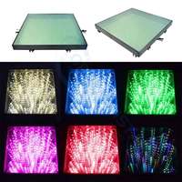Plancher de danse étoilé LED d'usine IP65 simple ou couleur miroir 3D extérieur filaire piste de danse LED étoilée pour fête de club de mariage