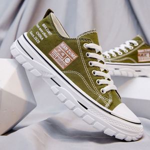 2025 Autumn New Men's <b>Head</b> Low-top Canvas Shoes Hong Kong <b>Style</b> Breathable Fashion Casual Sneakers Front Laces Korean Trendy - Product Image 4