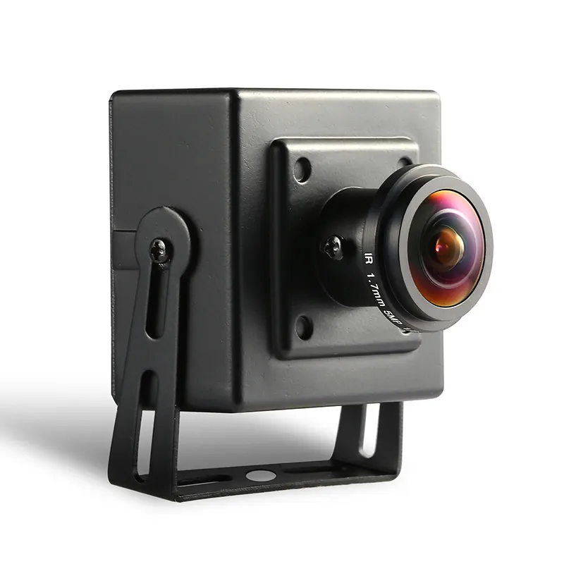 REVODATA 5MPミニPoE IPカメラオーディオ、魚眼レンズ屋内マイクセキュリティカメラネットワークCCTV監視 (I706-3-P-A-TS)