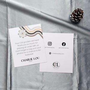 Tarjetas de Agradecimiento Personalizadas con Marca, Impresas por Ambas Caras, para Empaquetado de Pedidos de Comercio Electrónico - Product Image 5