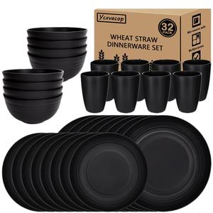 Juego de <span class=keywords><strong>Vajilla</strong></span> Desechable de Plástico Resistente de 20 Piezas, Tazones y Vasos, Apto para <span class=keywords><strong>Microondas</strong></span>, Moderno y Minimalista, en Oferta - Product Image 5