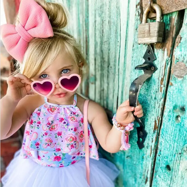 Fashion Heart Shape Kids Glasses Fashion Sunglasses For Girls