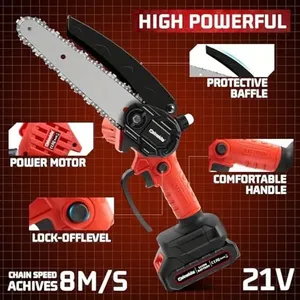 Mini <span class=keywords><strong>Chainsaw</strong></span> <span class=keywords><strong>2025</strong></span> nâng cấp 6-inch Mini <span class=keywords><strong>Chainsaw</strong></span> không dây pin-powered cầm tay di động cho cắt gỗ - Product Image 6