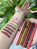 Pensil Lip Liner Vegan Baru Tahan Air, Mudah Diwarnai, Tahan Lama, Pewarna Bibir