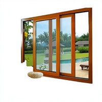 Ventanas Corredizas Modernas Resistentes a Huracanes, con Mosquitera Plegable de Acero Inoxidable, Marco de Aleación de Aluminio, Aislamiento Térmico para Uso Doméstico