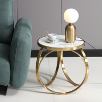 Table d'appoint en métal pour chambre d'hôtel, table basse en acier inoxydable, meubles de salon, Offre Spéciale
