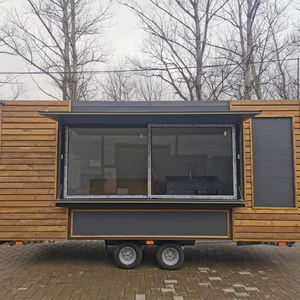 Model rumah kayu Mobile luar ruangan BBQ makanan Jalan Trailer Hot <span class=keywords><strong>Dog</strong></span> Bar Bir Makanan truk multi-fungsi troli barbekyu - Product Image 2