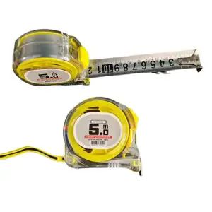 Factory Supplier Transparent Magnetic Tape Measures Stainless Steel Blade Automatic Retractable Measuring Tape